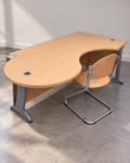 Curved Office Desk with Chair